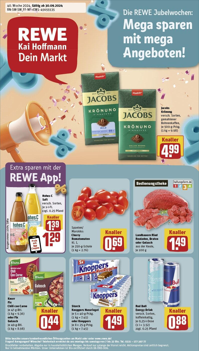 REWE Prospekt ab 30.09.2024 nächste Woche - Rülzheim, Gutenbergstraße 1b