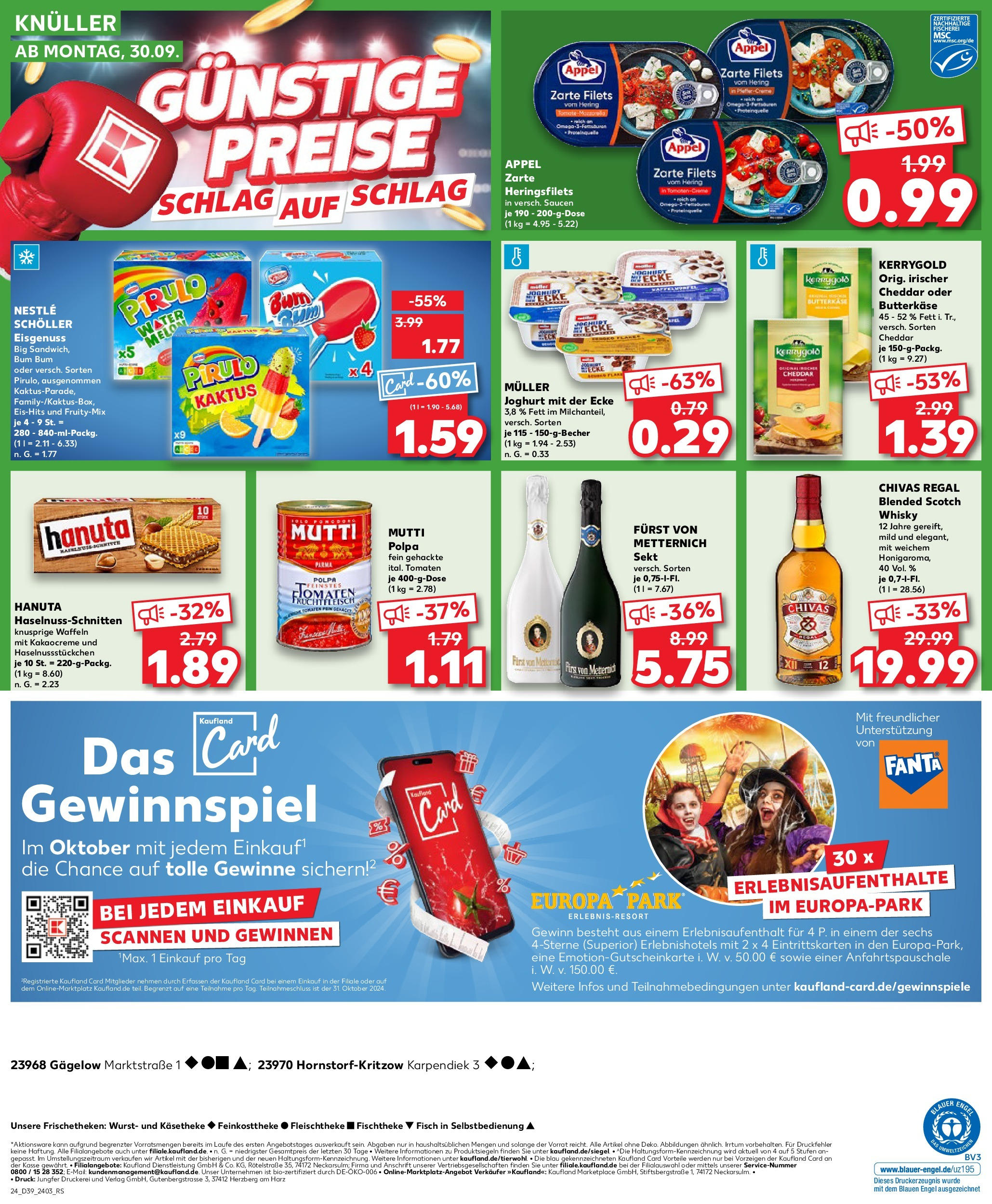 Kaufland Prospekt 	 (ab 26.09.2024) » Angebote Online zum Blättern | Seite: 24 | Produkte: Joghurt, Regal, Sekt, Tomaten