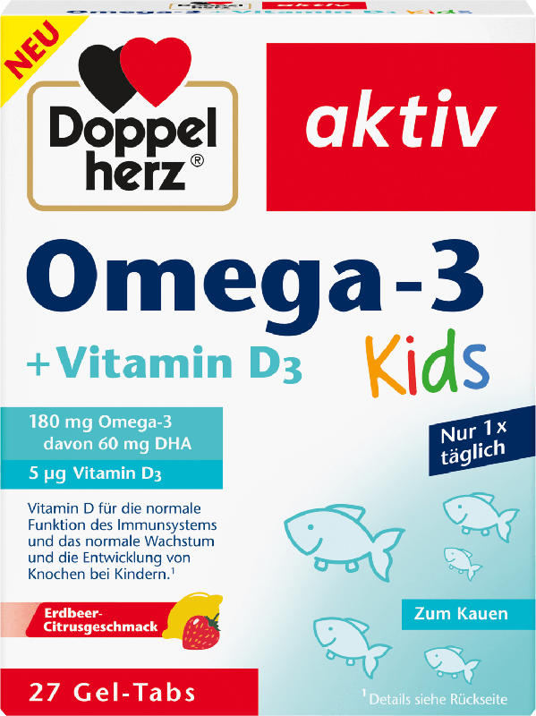 Doppelherz Omega-3 + Vitamin D3 Kids Kautabletten 27 St