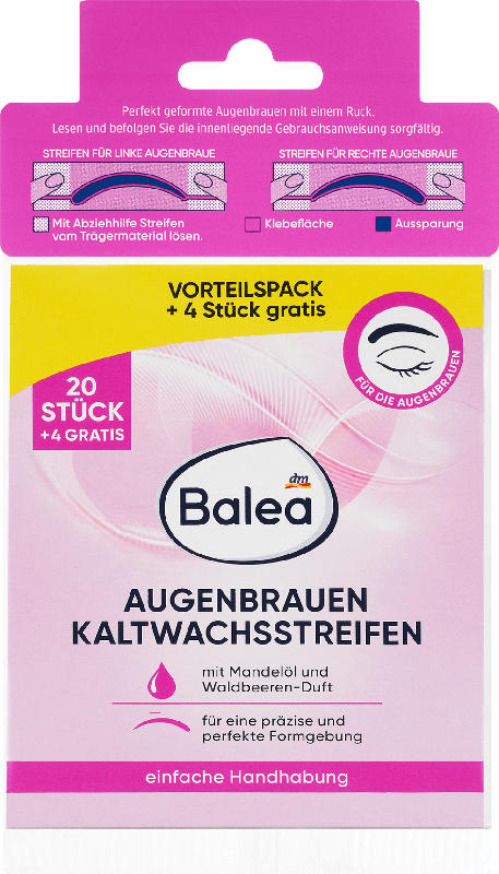 Balea Kaltwachsstreifen Augenbrauen