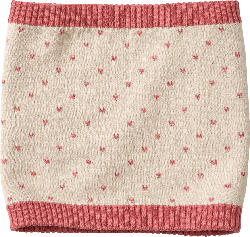 ALANA Loop Schal mit Herz-Muster, rosa & beige