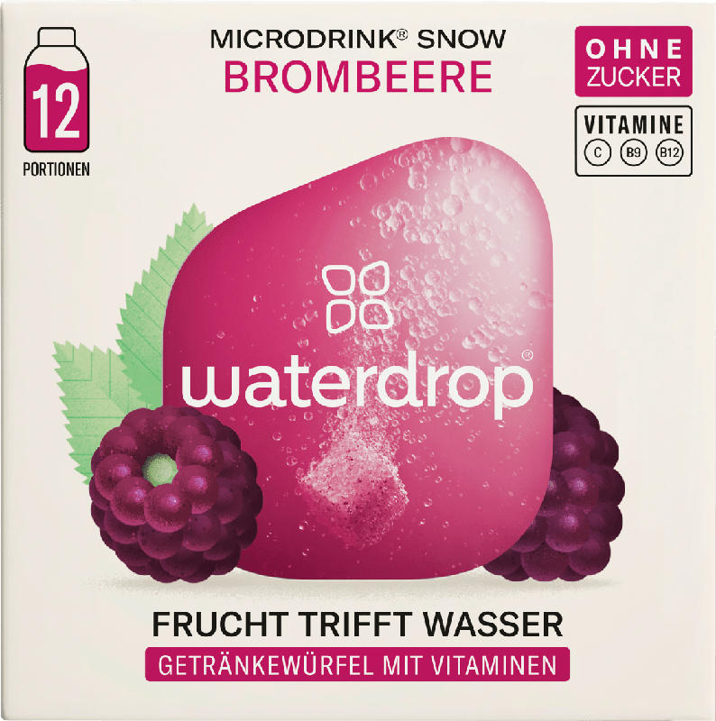 waterdrop Getränkewürfel Microdrink Brombeere (12 Stück)