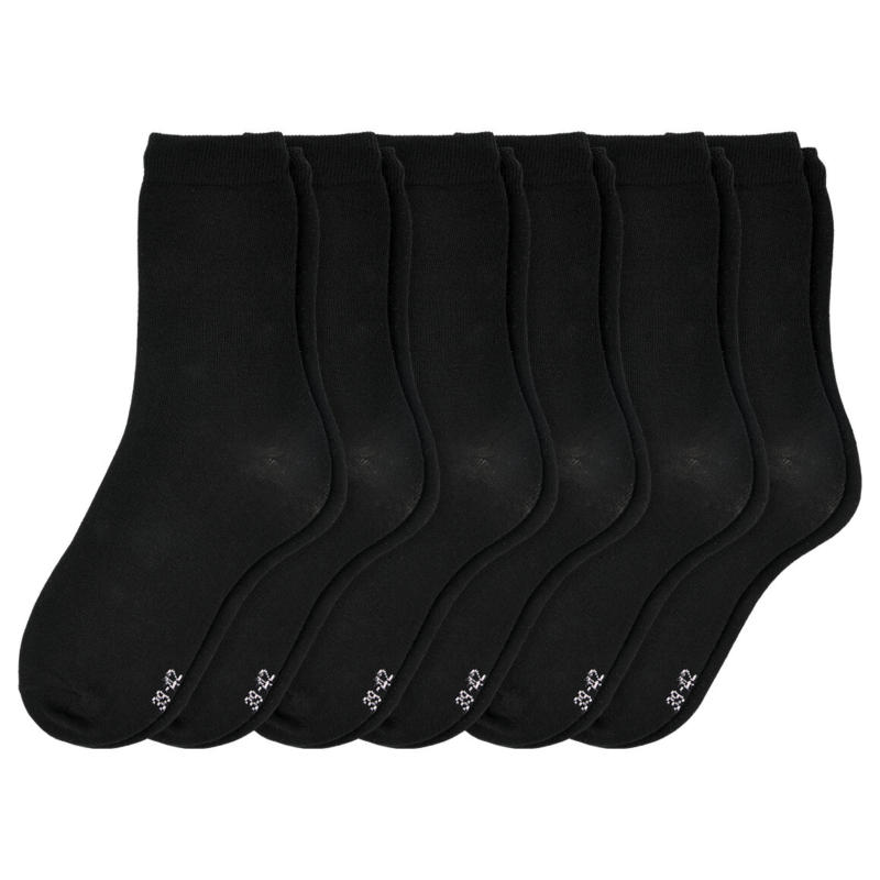 6 Paar Damen Socken unifarben