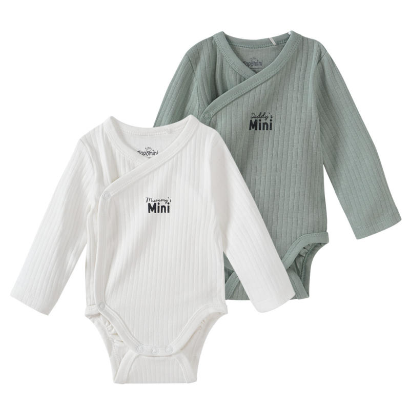 2 Baby Bodys mit Text-Print