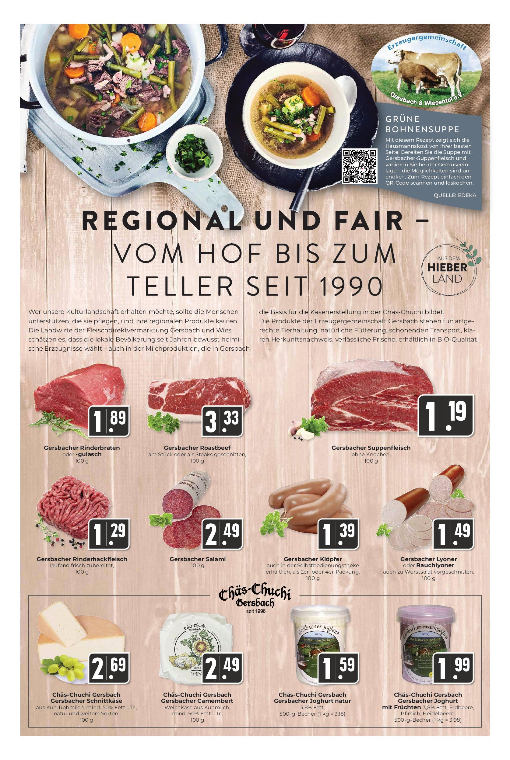 Edeka - Schliengen, Gutedelstraße 4 (ab 30.09.2024) » Angebote Online | Seite: 11 | Produkte: Joghurt, Gulasch, Suppenfleisch, Salami