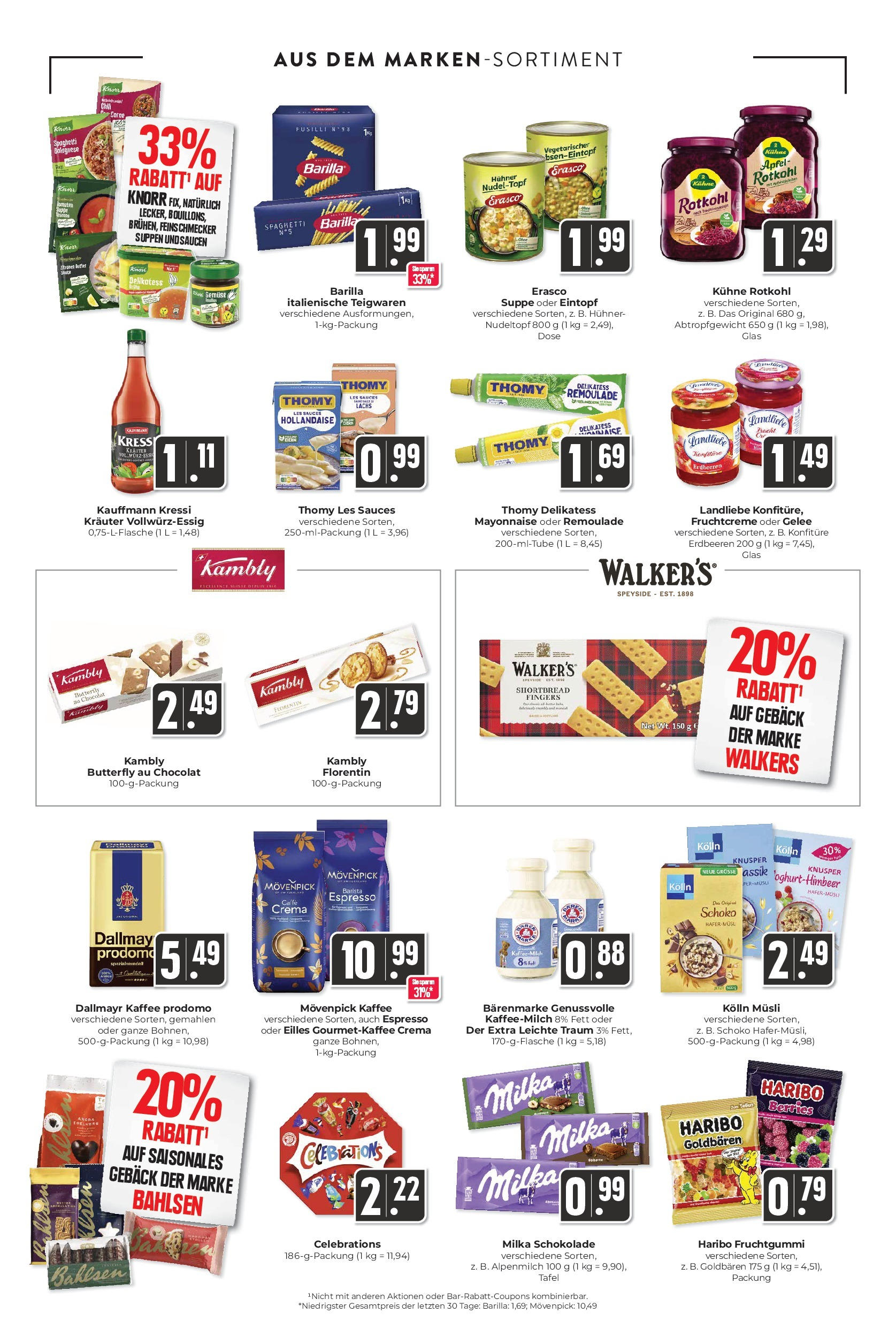 Edeka - Schliengen, Gutedelstraße 4 (ab 30.09.2024) » Angebote Online | Seite: 14 | Produkte: Musli, Haribo, Barilla, Milka