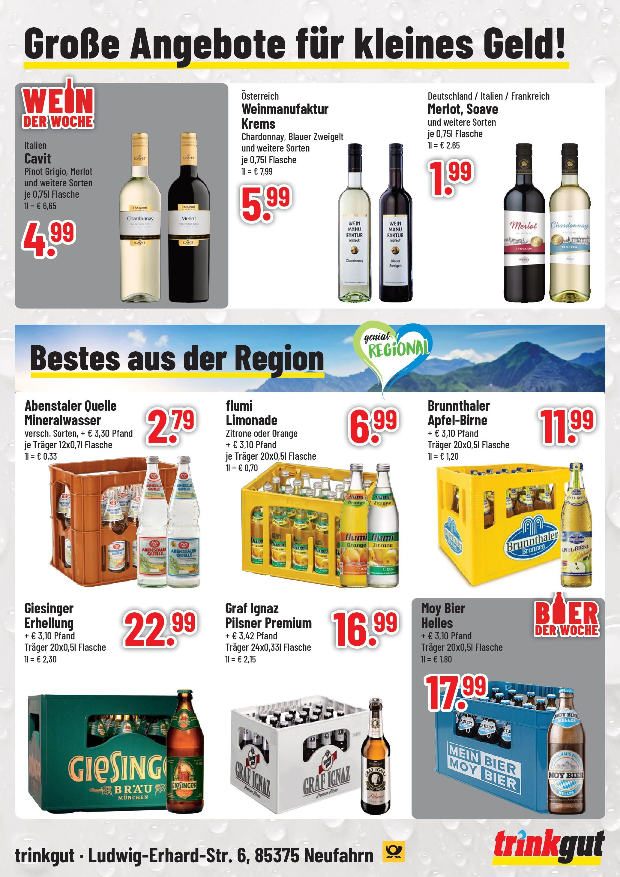 Trinkgut - Neufahrn, Ludwig-Erhard-Straße 6 (ab 30.09.2024) » Angebote online | Seite: 4 | Produkte: Merlot, Limonade, Zitrone, Wein