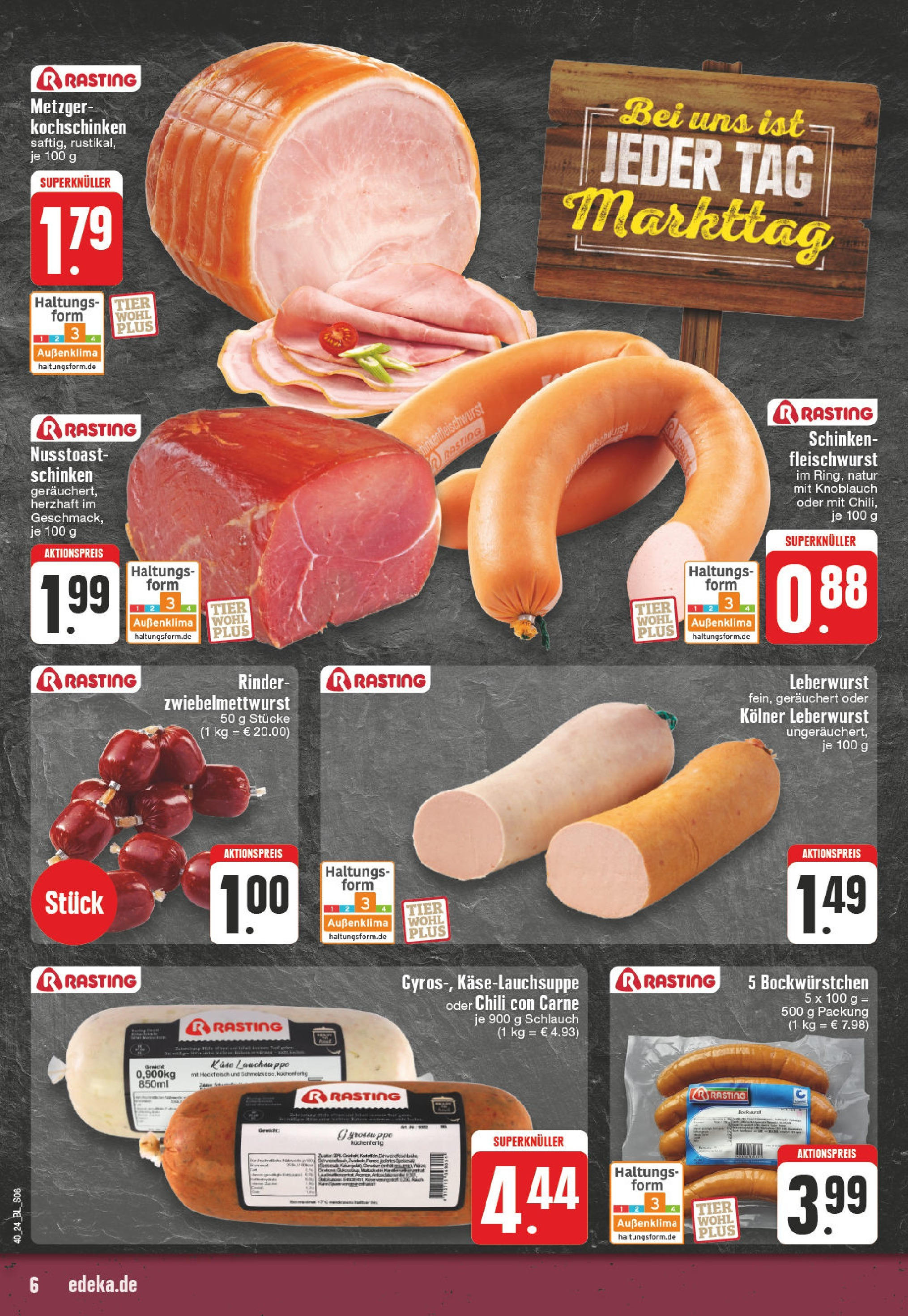 Edeka - Kevelaer, Kevelaer Straße 53a (ab 30.09.2024) » Angebote Online | Seite: 6 | Produkte: Knoblauch, Chili, Schinken, Hackfleisch