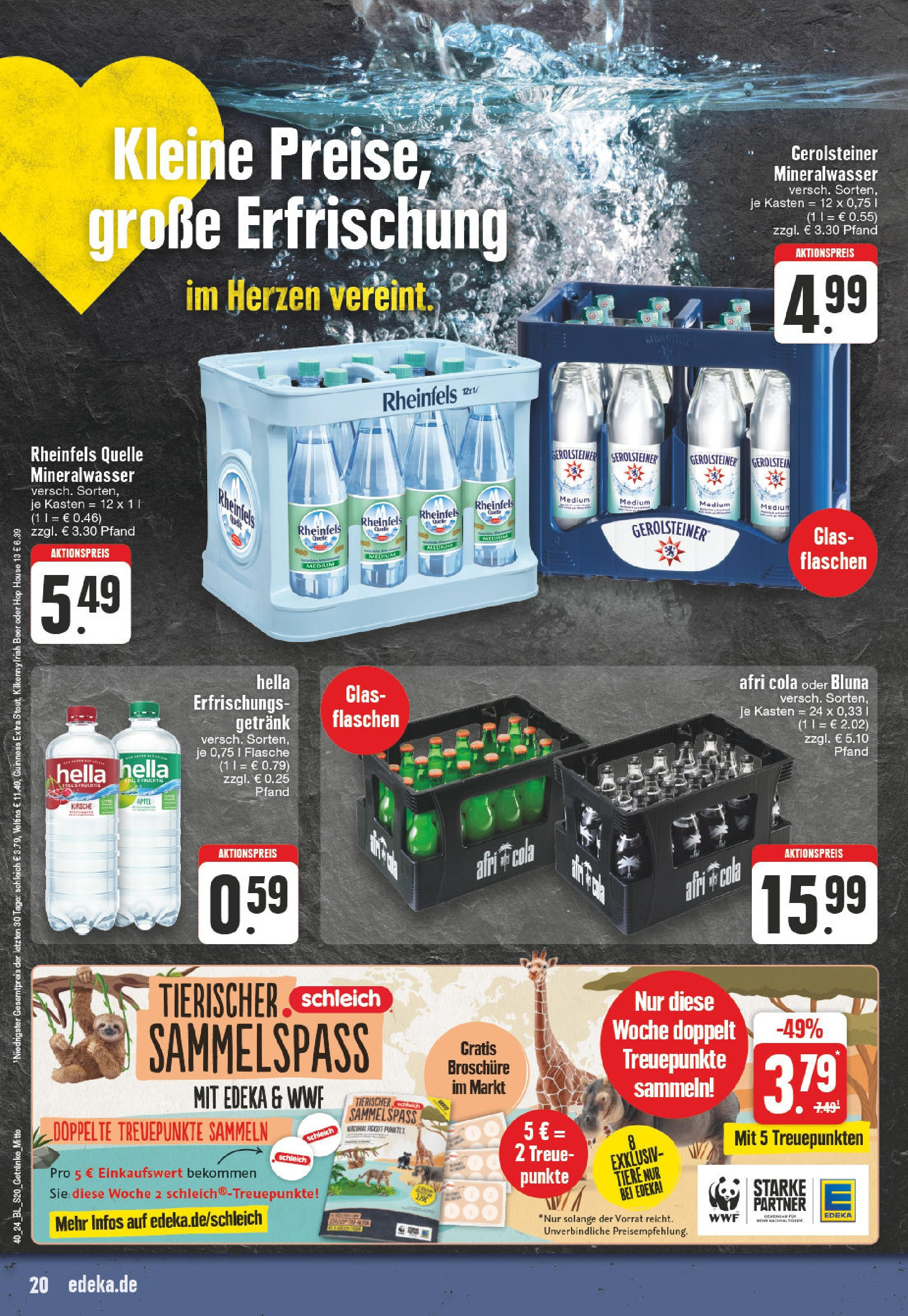 Edeka - Dortmund - Oespel, Steinsweg 14 (ab 30.09.2024) » Angebote Online | Seite: 20 | Produkte: Cola, Hella, Veltins, Gerolsteiner