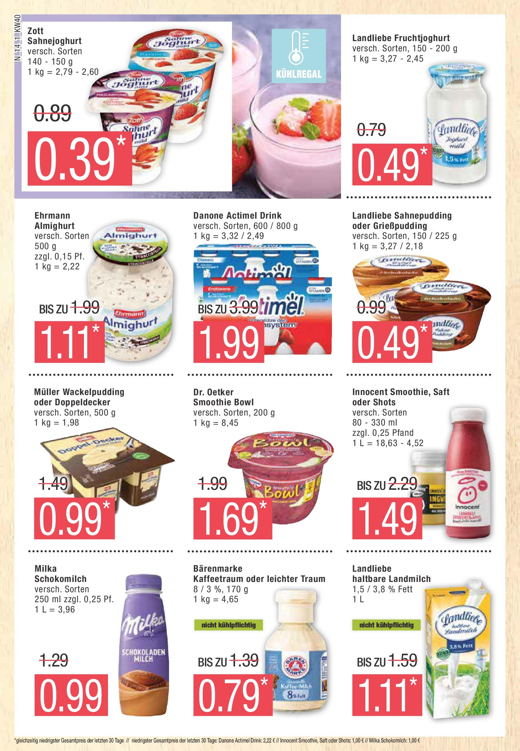 Marktkauf - Brandenburg (ab 30.09.2024) » Angebote online | Seite: 14 | Produkte: Milch, Joghurt, Fruchtjoghurt, Saft