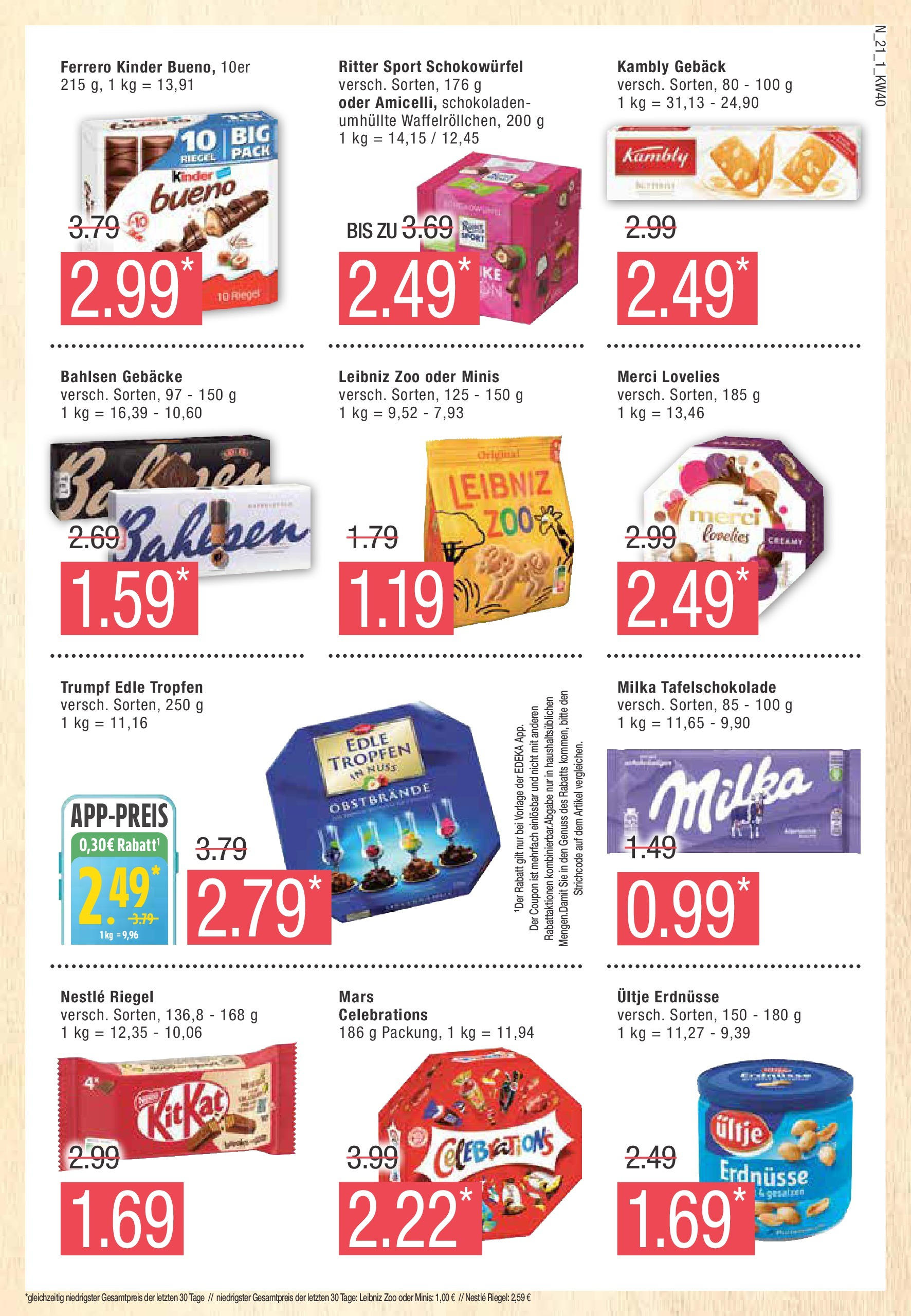 Marktkauf - Brandenburg (ab 30.09.2024) » Angebote online | Seite: 21 | Produkte: Merci, Ultje erdnusse, Ritter sport, Celebrations