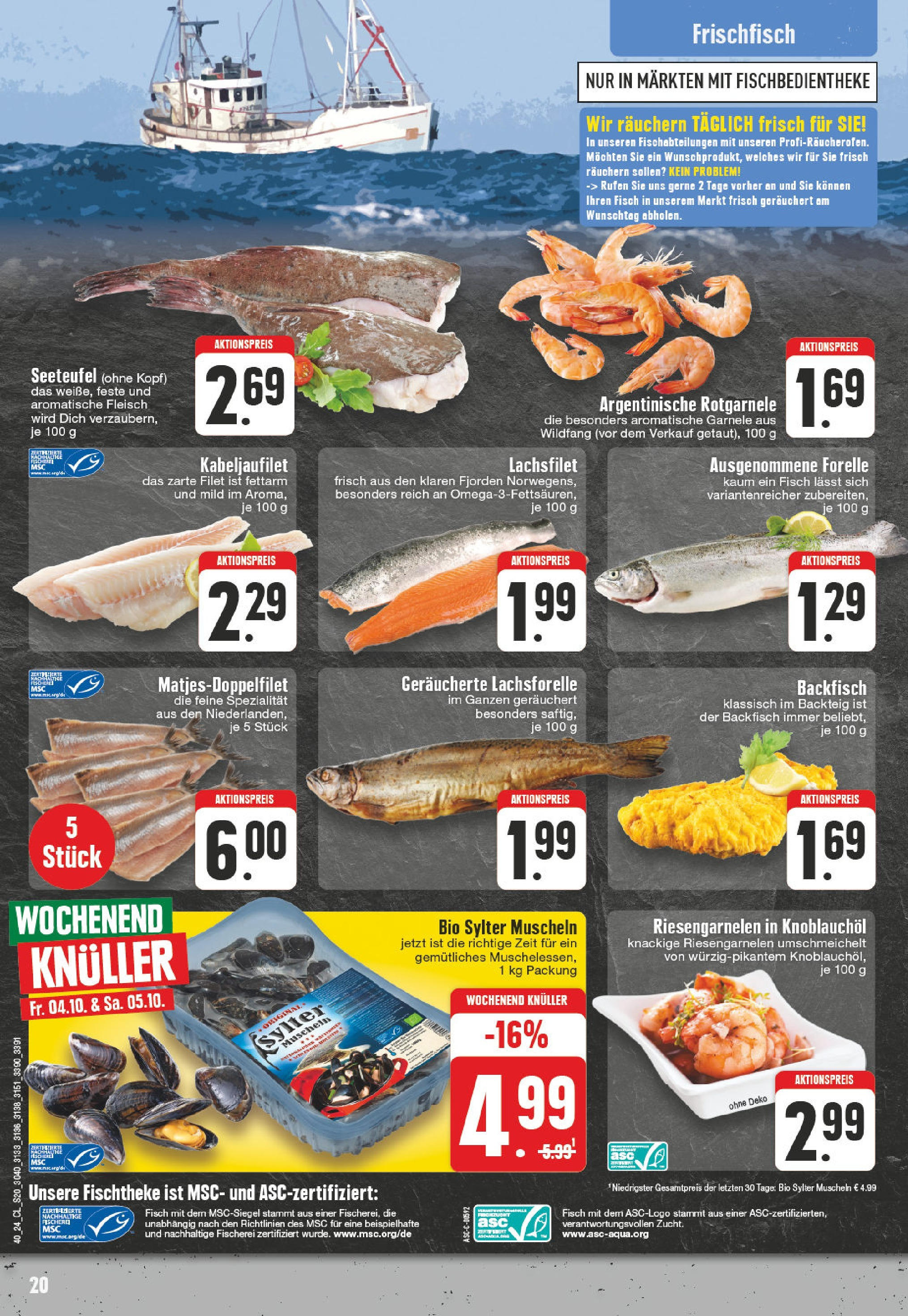 Edeka - Kevelaer, Kevelaer Straße 53a (ab 30.09.2024) » Angebote Online | Seite: 20 | Produkte: Fisch, Fleisch