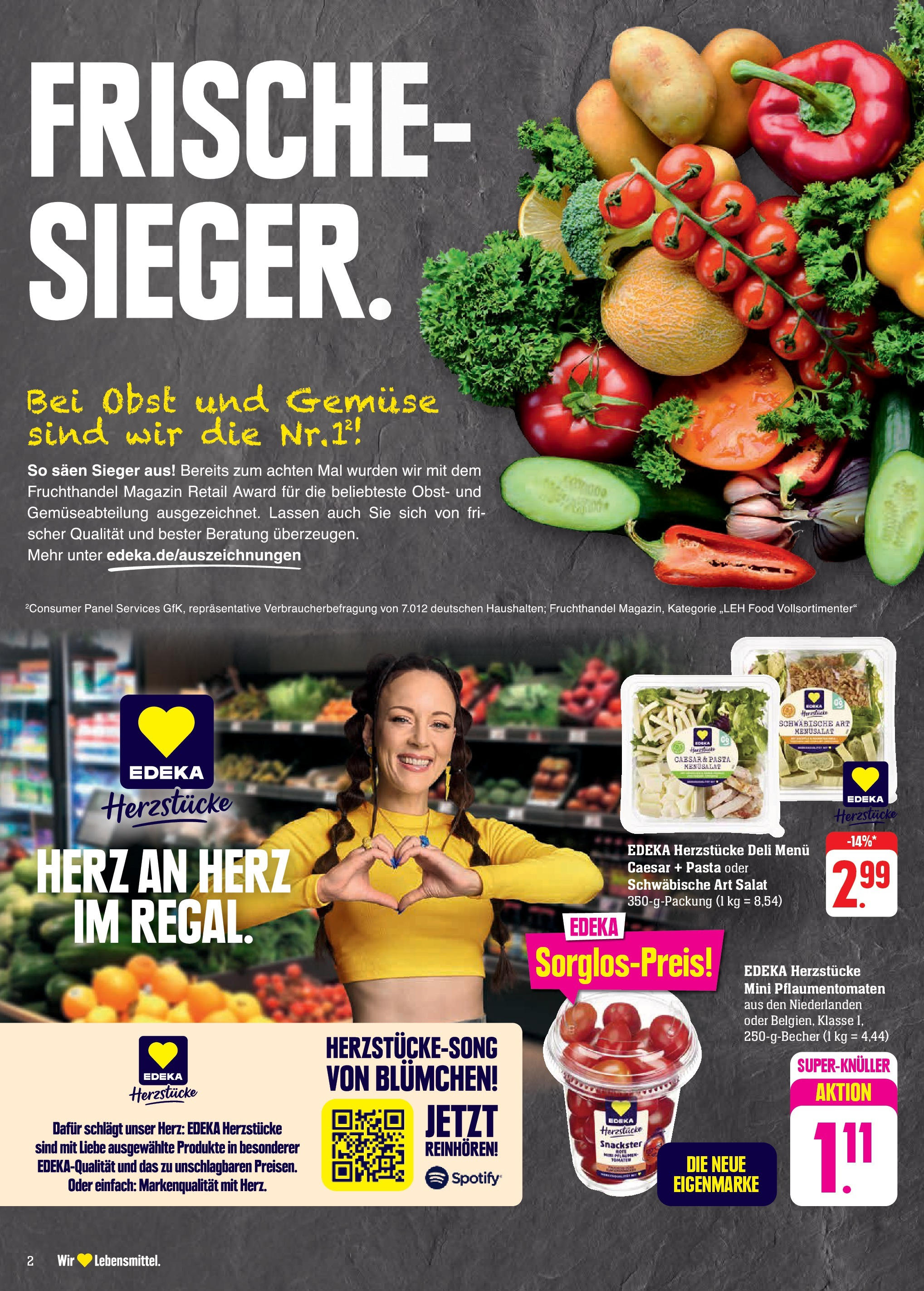 Edeka Prospekt 	 (ab 30.09.2024) » Angebote Online | Seite: 2 | Produkte: Gemüse, Obst, Pasta, Salat