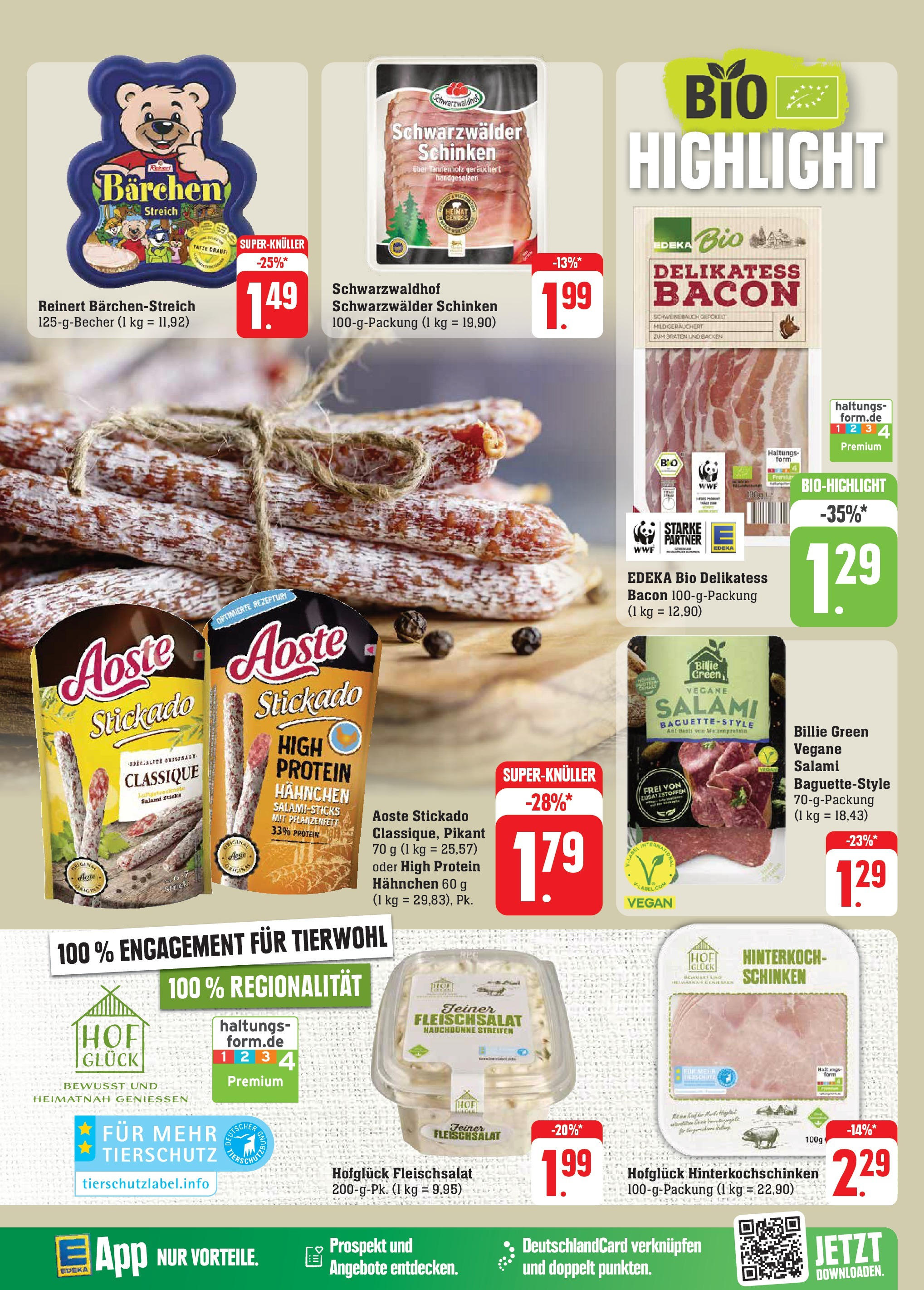 Edeka Prospekt 	 (ab 30.09.2024) » Angebote Online | Seite: 14 | Produkte: Hahnchen, Salami, Schinken