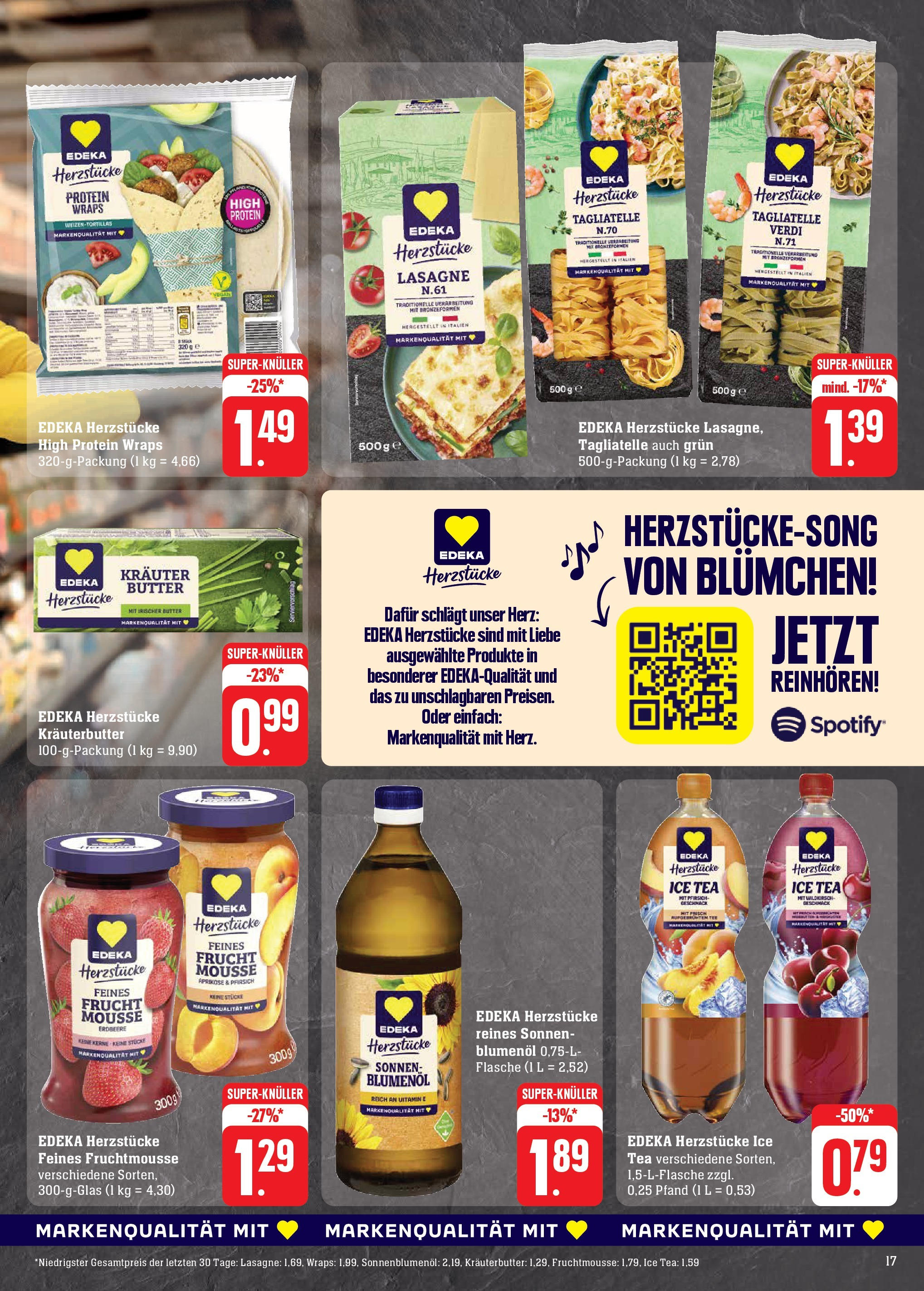 Edeka Prospekt 	 (ab 30.09.2024) » Angebote Online | Seite: 19 | Produkte: Butter, Sonnenblumenol, Kräuterbutter, Tee