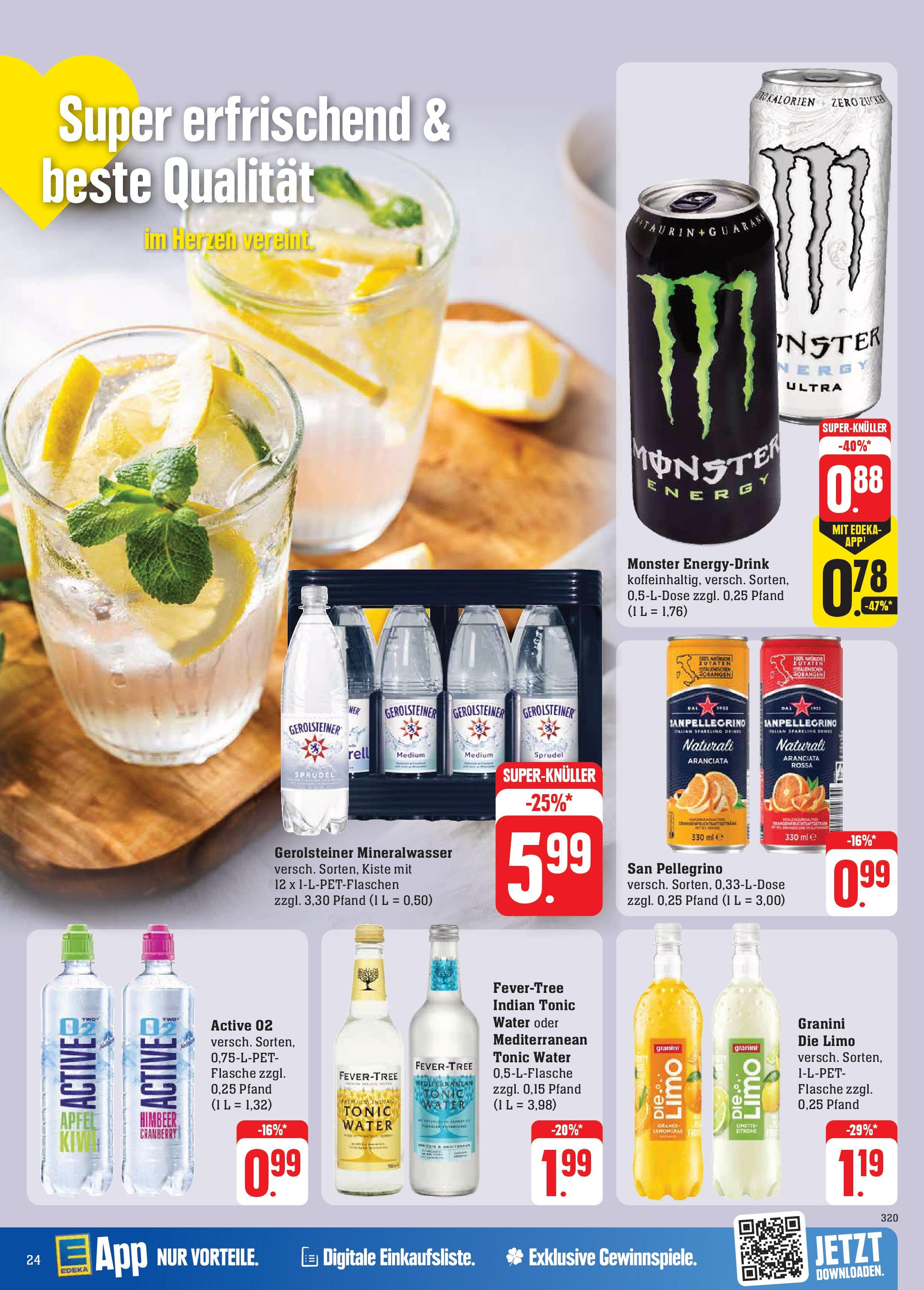 Edeka Prospekt 	 (ab 30.09.2024) » Angebote Online | Seite: 26 | Produkte: Monster, Zitrone, Granini, Gerolsteiner