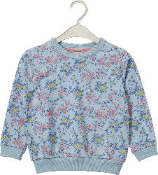 ALANA Sweatshirt mit Blumen-Muster, blau, Gr. 98