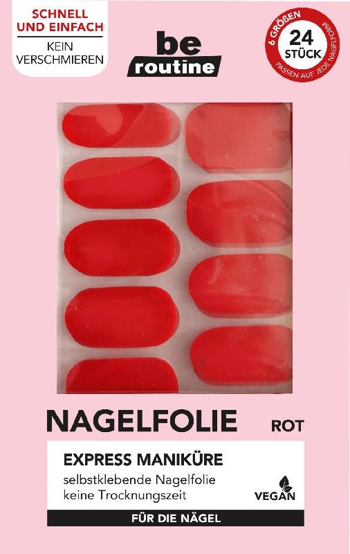 be routine Nagelfolien Express Maniküre rot