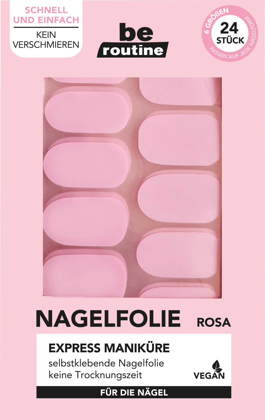 be routine Nagelfolien Express Maniküre Rosa