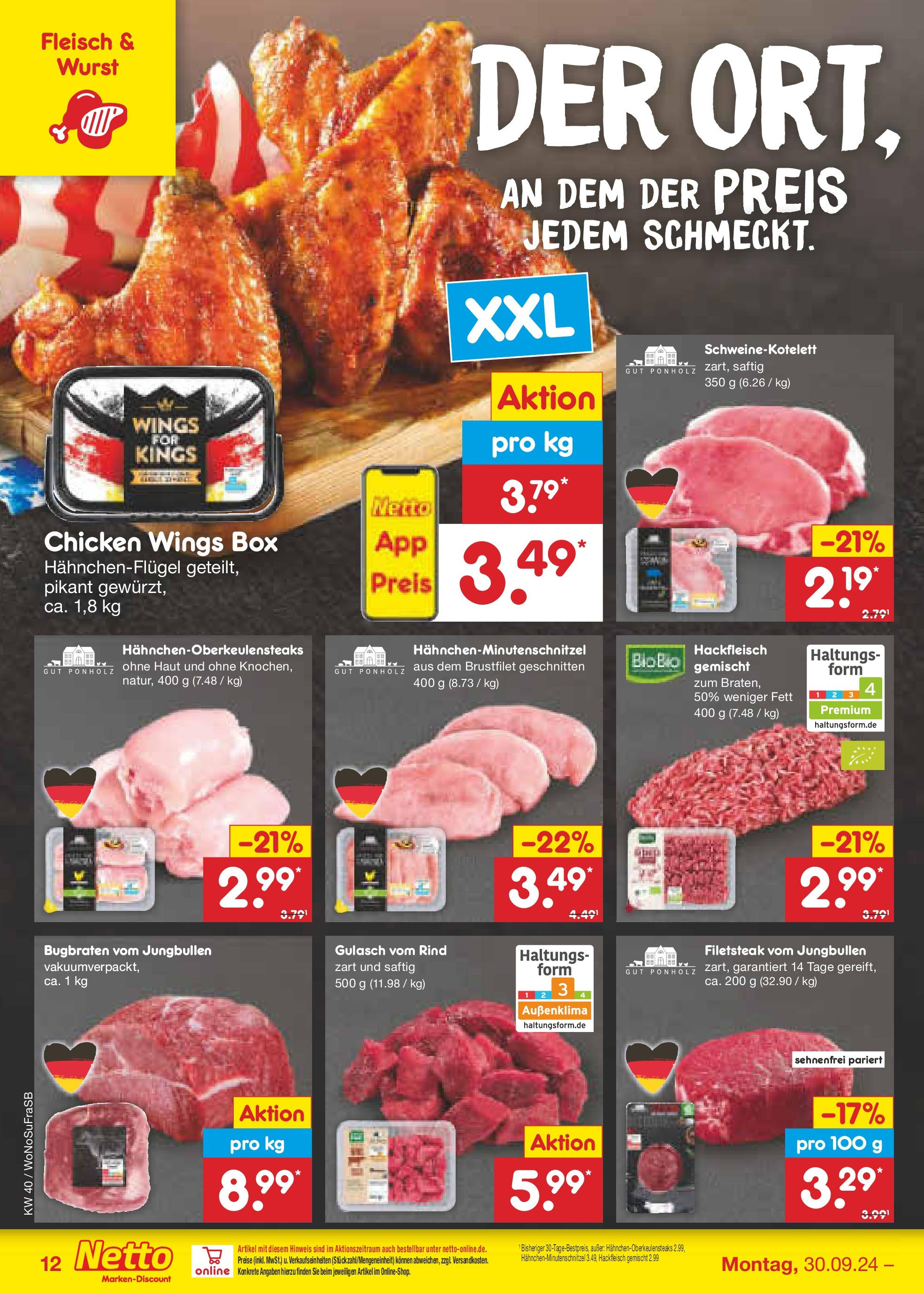 Netto Marken-Discount - Hessen (ab 30.09.2024) » Angebote | Seite: 15 | Produkte: Box, Wurst, Fleisch, Hackfleisch