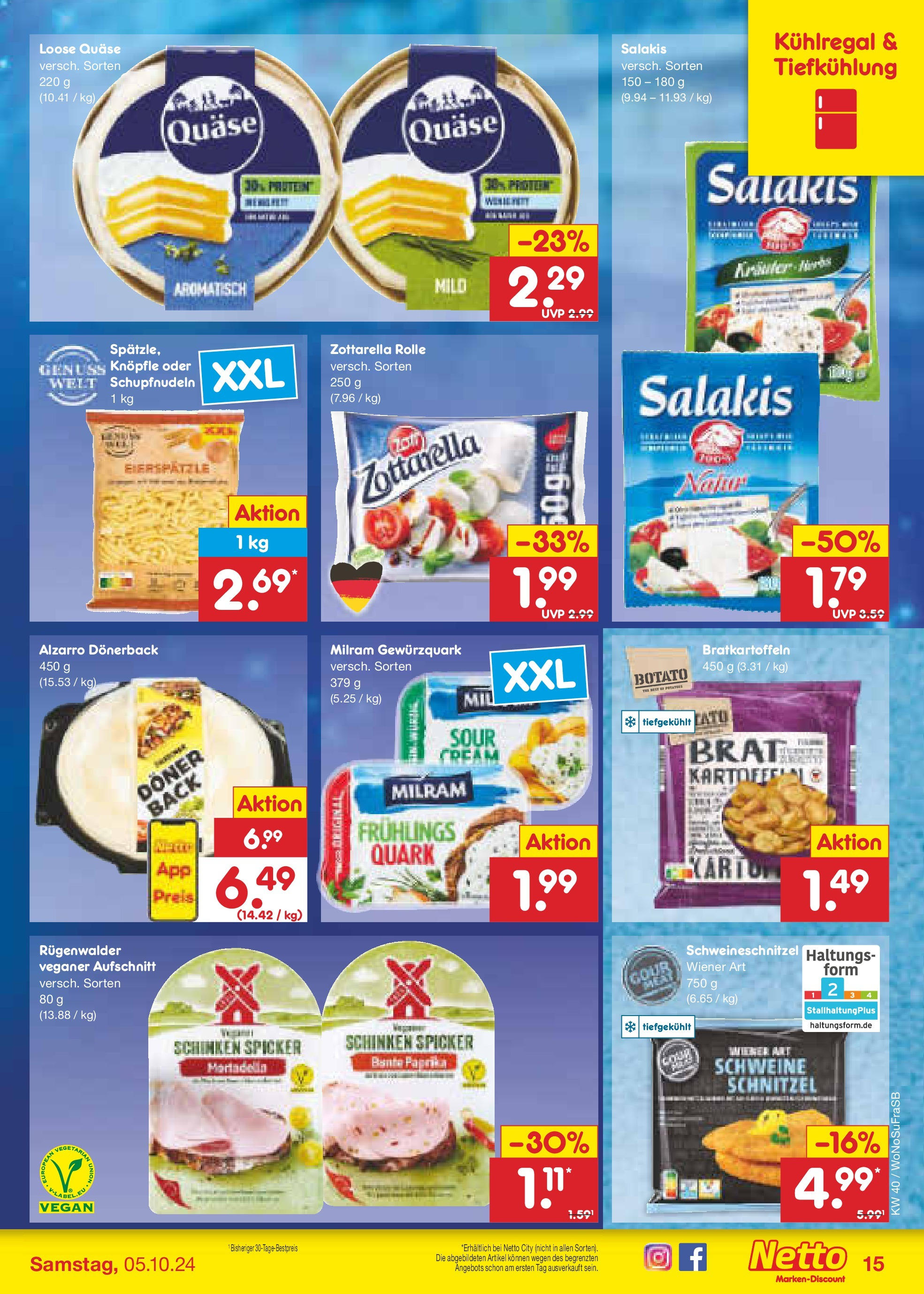 Netto Marken-Discount - Hessen (ab 30.09.2024) » Angebote | Seite: 19 | Produkte: Schnitzel, Milram, Salakis, Schinken