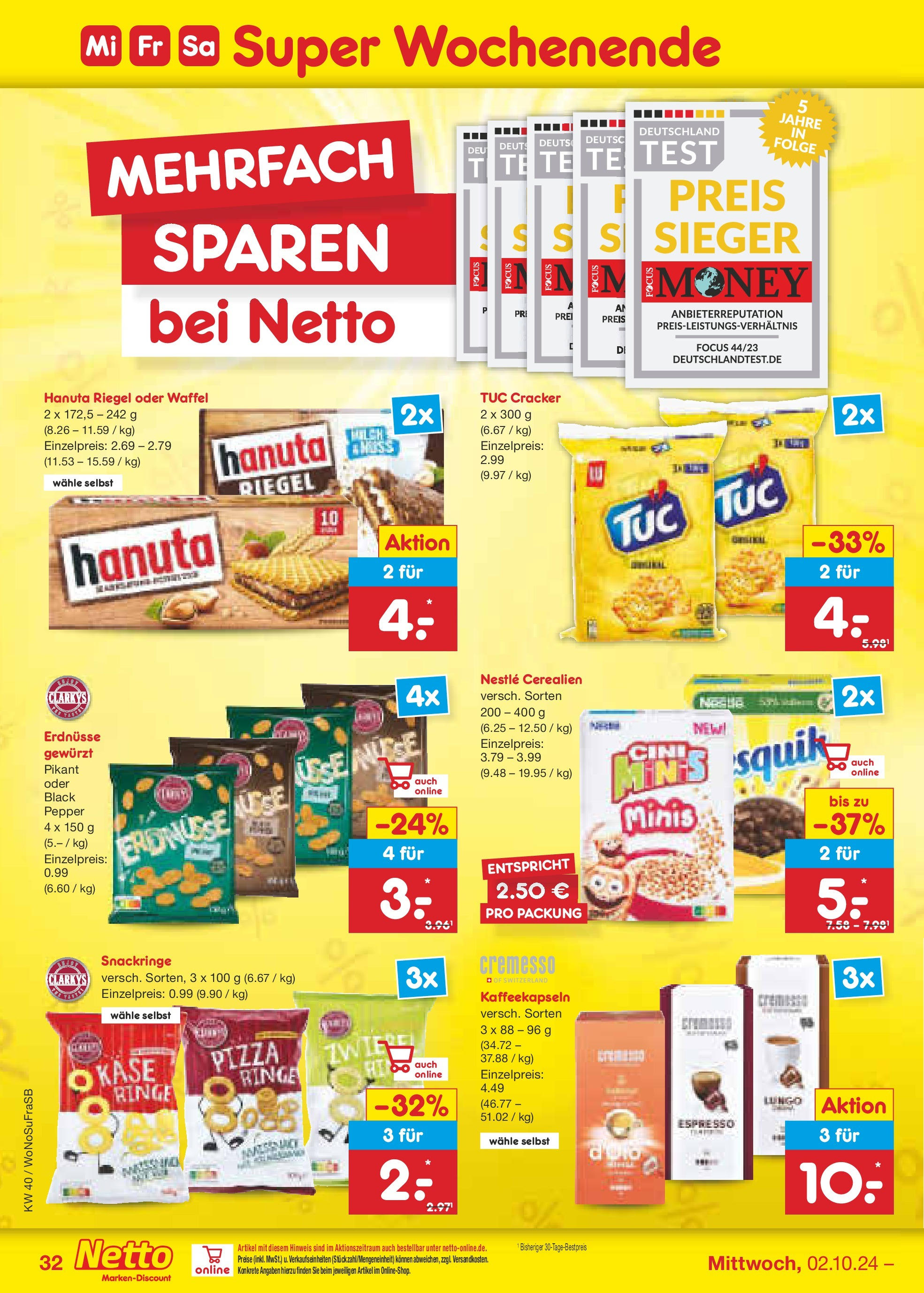 Netto Marken-Discount - Hessen (ab 30.09.2024) » Angebote | Seite: 41 | Produkte: Erdnüsse, Käse, Pizza