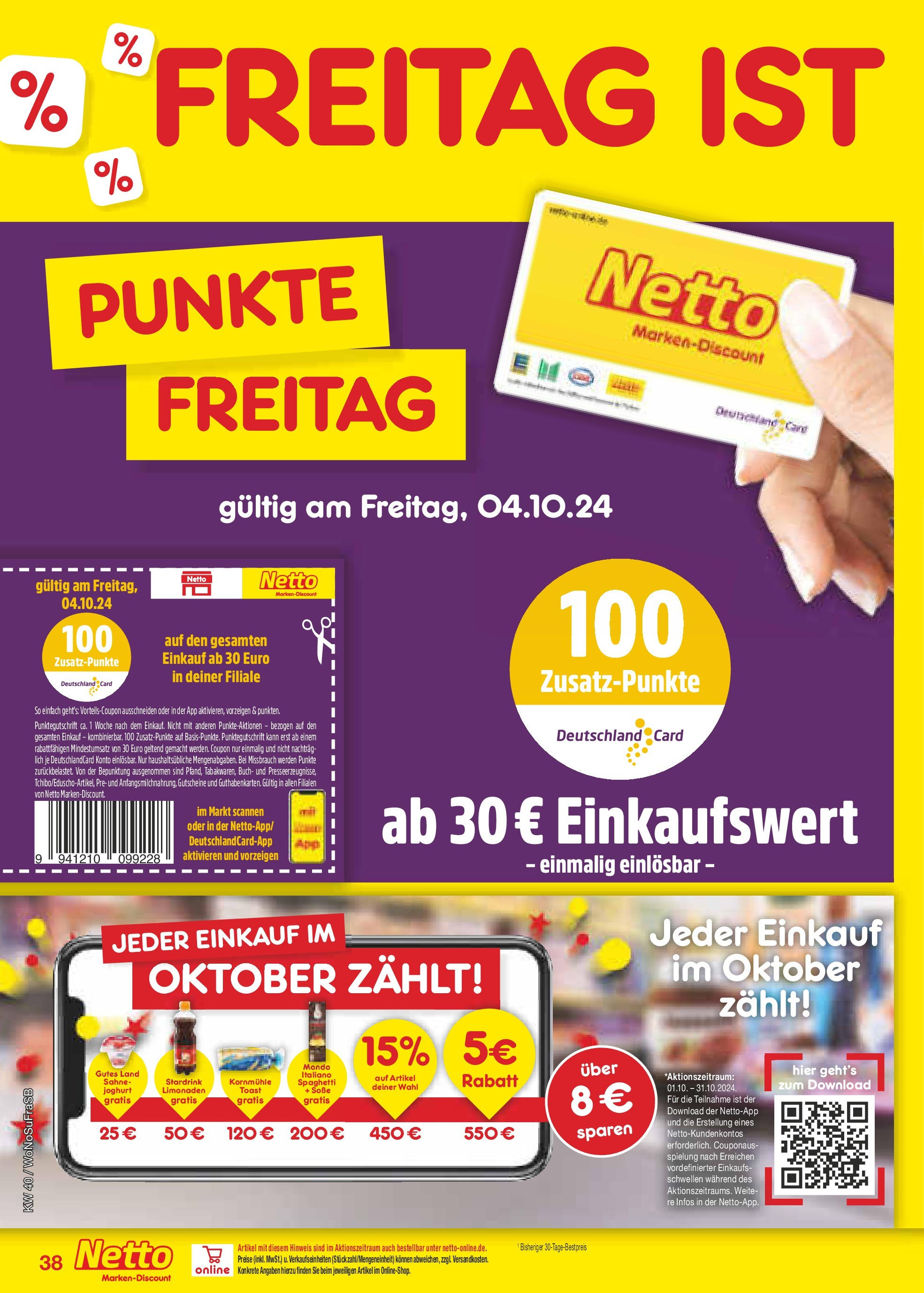 Netto Marken-Discount - Hessen (ab 30.09.2024) » Angebote | Seite: 48 | Produkte: Joghurt, Toast, Sahne