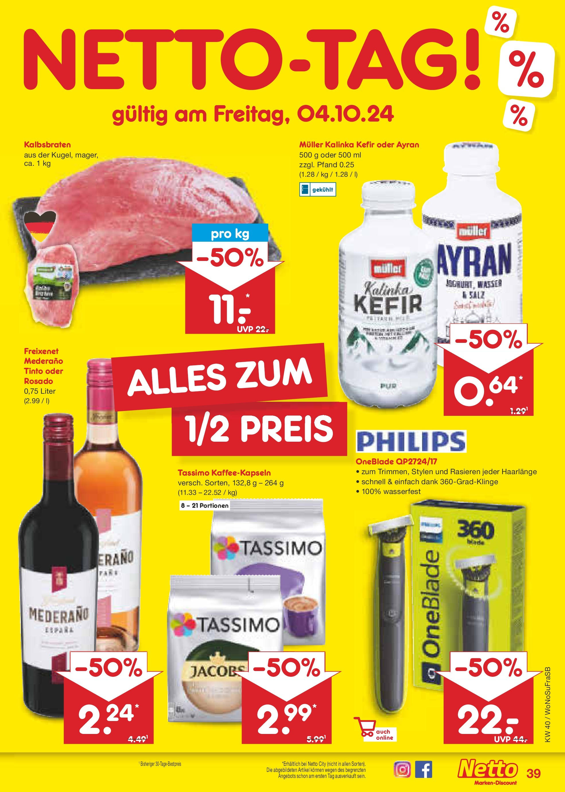 Netto Marken-Discount - Hessen (ab 30.09.2024) » Angebote | Seite: 49 | Produkte: Philips, Freixenet, Freixenet mederano, Wasser