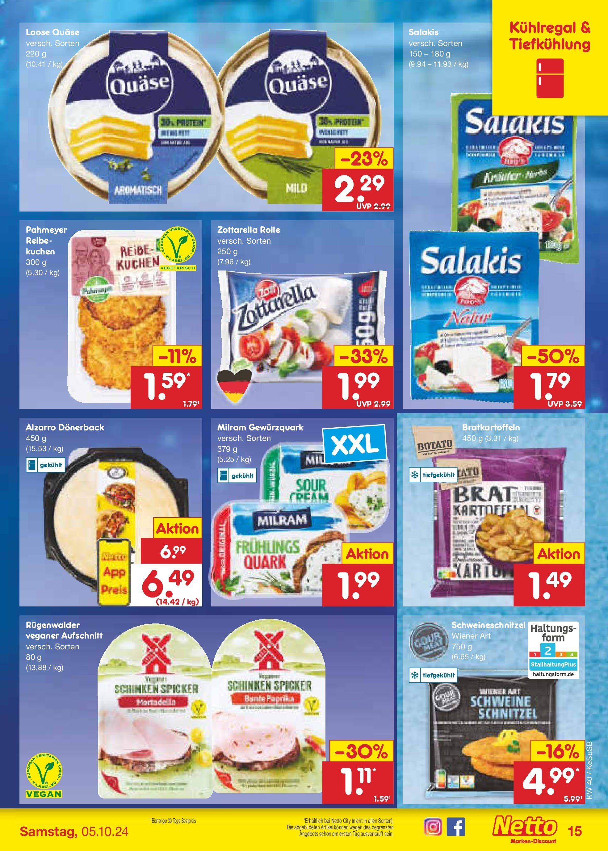 Netto Marken-Discount - Rheinland-Pfalz (ab 30.09.2024) » Angebote | Seite: 19 | Produkte: Schnitzel, Milram, Schinken, Kuchen