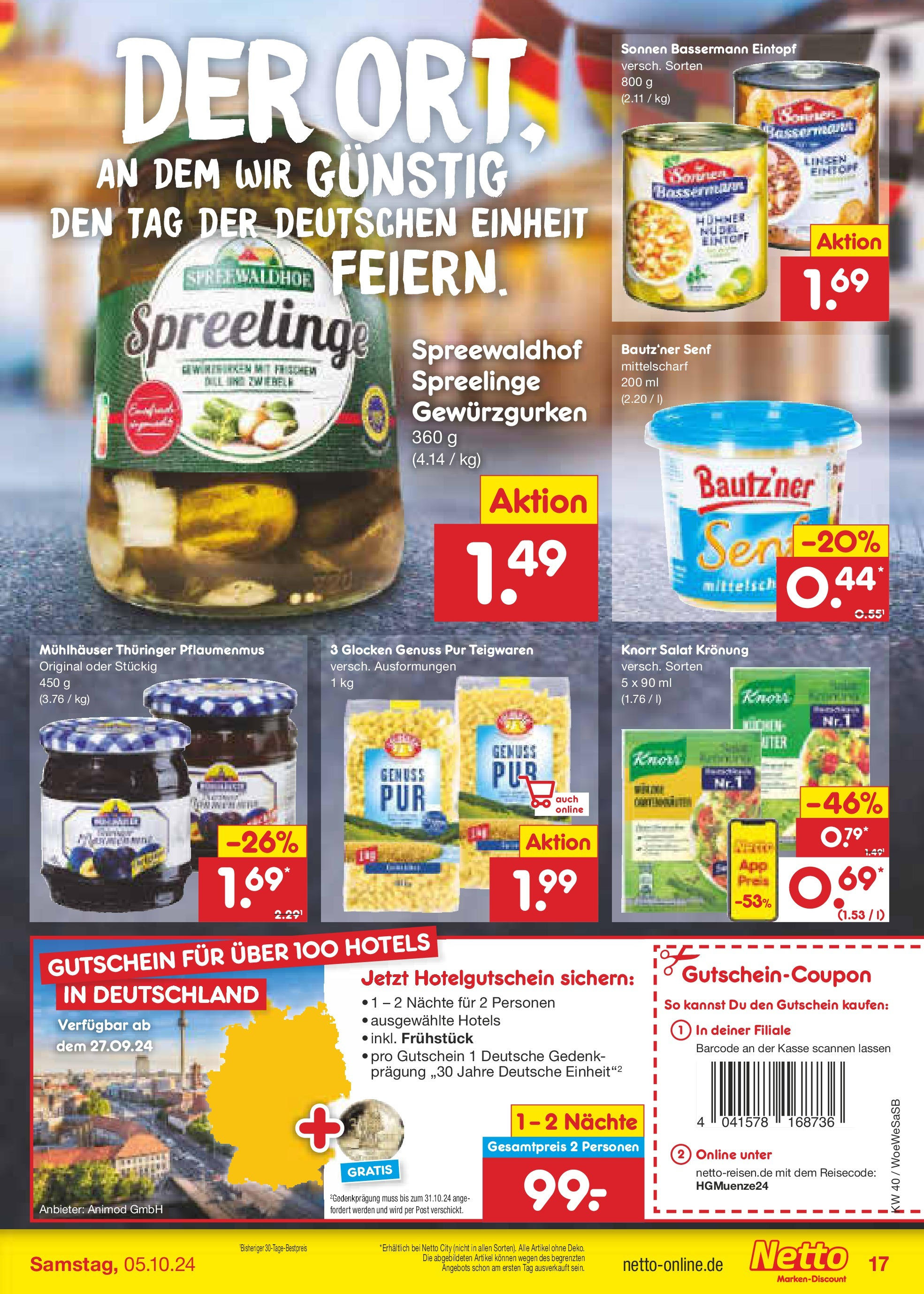 Netto Marken-Discount - Saarland (ab 30.09.2024) » Angebote | Seite: 21 | Produkte: Knorr, Salat