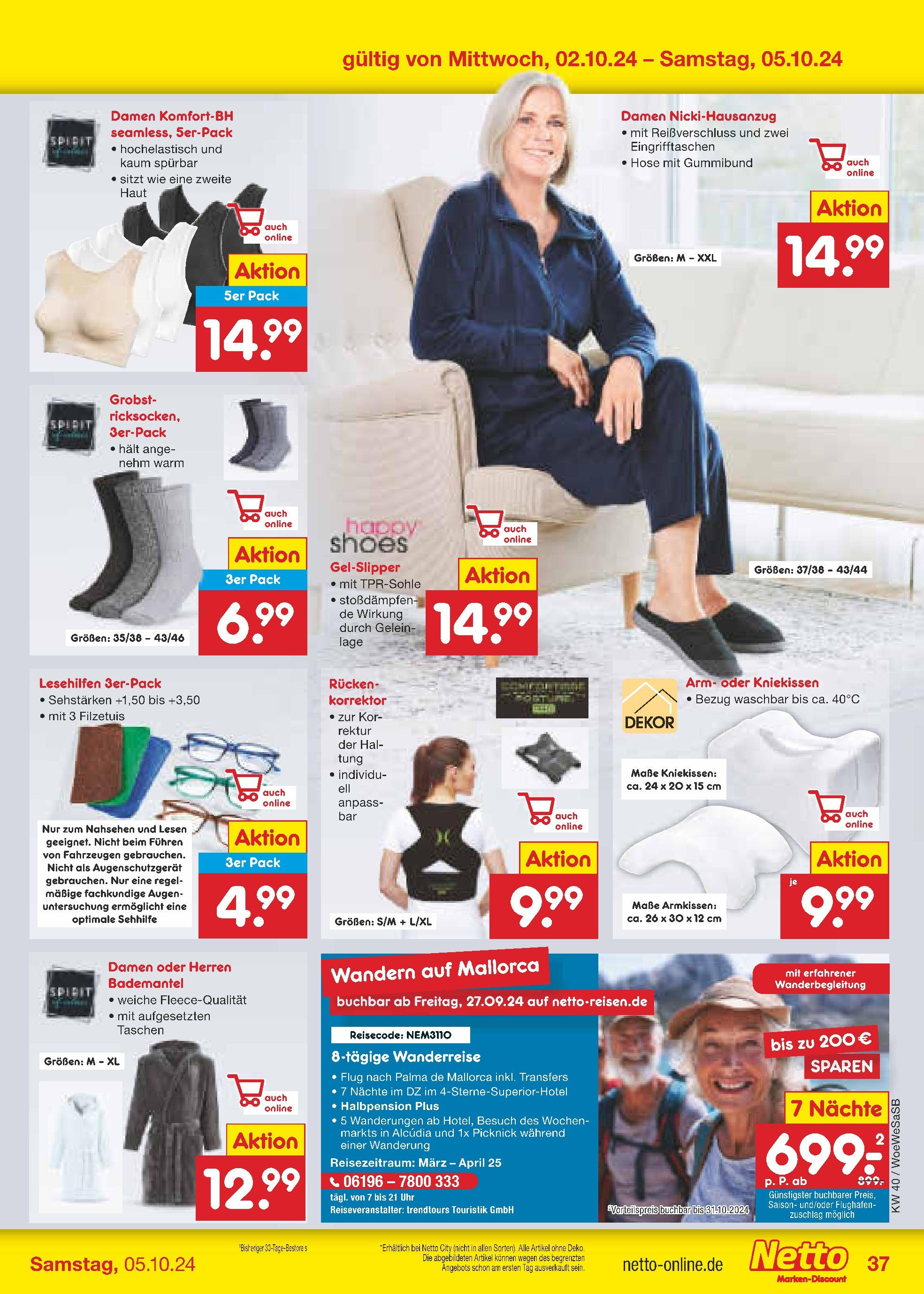 Netto Marken-Discount - Saarland (ab 30.09.2024) » Angebote | Seite: 47 | Produkte: Hose, Bademantel, Uhr