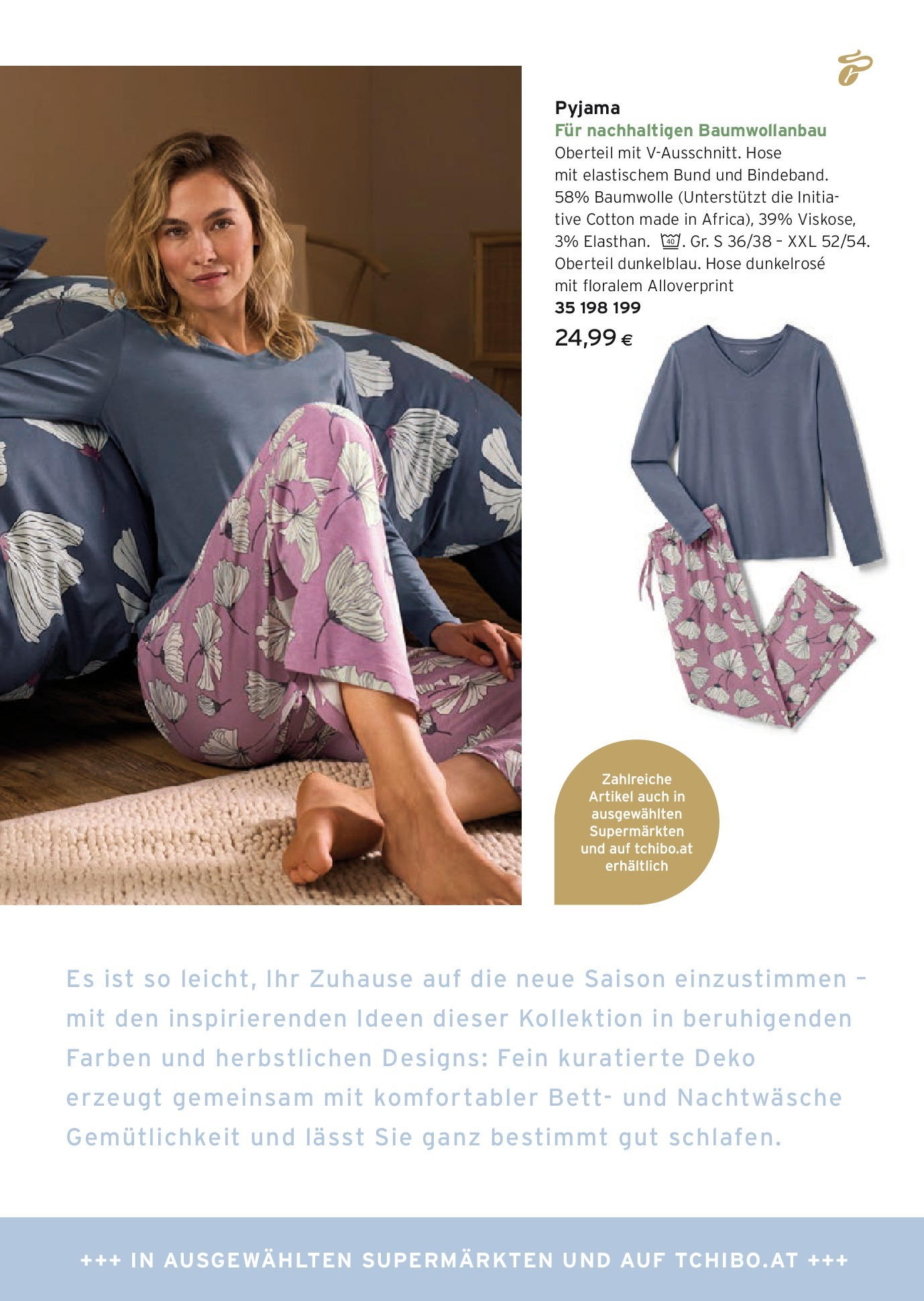 Tchibo Eduscho Magazin: Herbsterwachen von 16.10.2024 - Aktuelle Angebote | Seite: 3 | Produkte: Hose, Pyjama, Bett