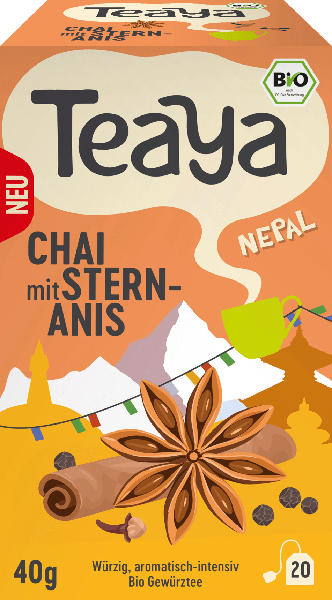 Teaya Kräutertee "Nepal" Chai mit Sternanis (20 Beutel)