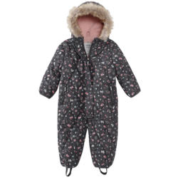 Baby Scheeoverall mit Blümchen-Muster