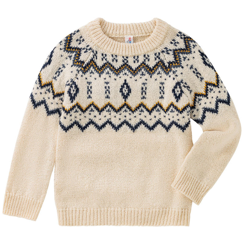 Jungen Strickpullover mit Norwegermuster