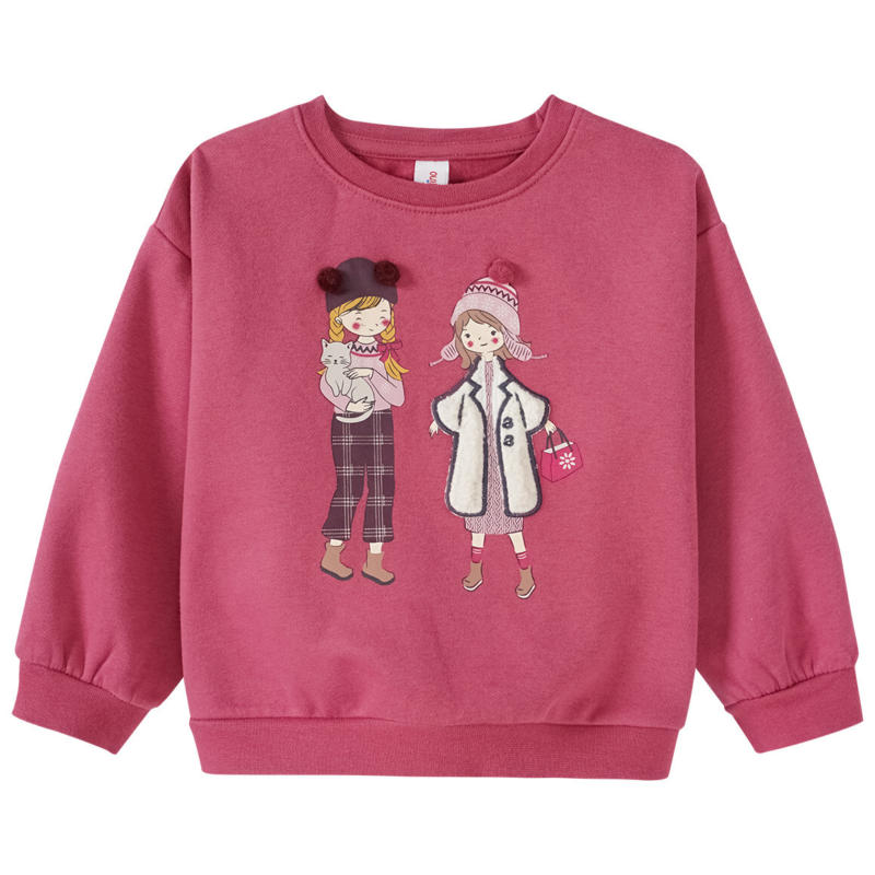 Mädchen Sweatshirt mit Motiv-Applikation