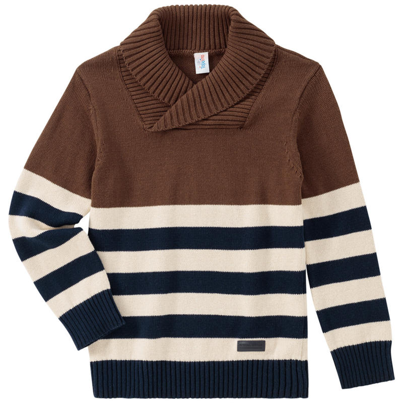 Jungen Strickpullover mit Streifen