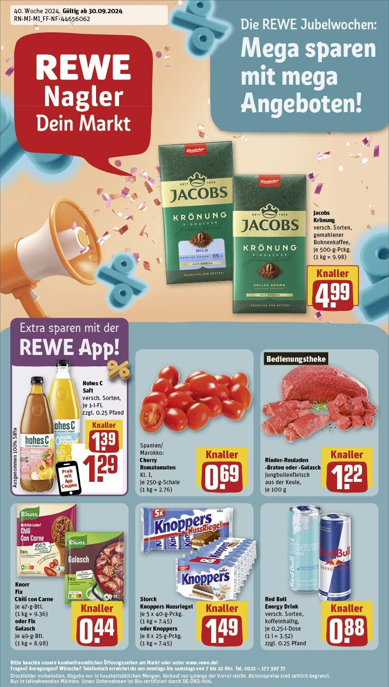 REWE Prospekt ab 30.09.2024 nächste Woche - Greifenstein/Holzhausen, Hellsdorfer Straße