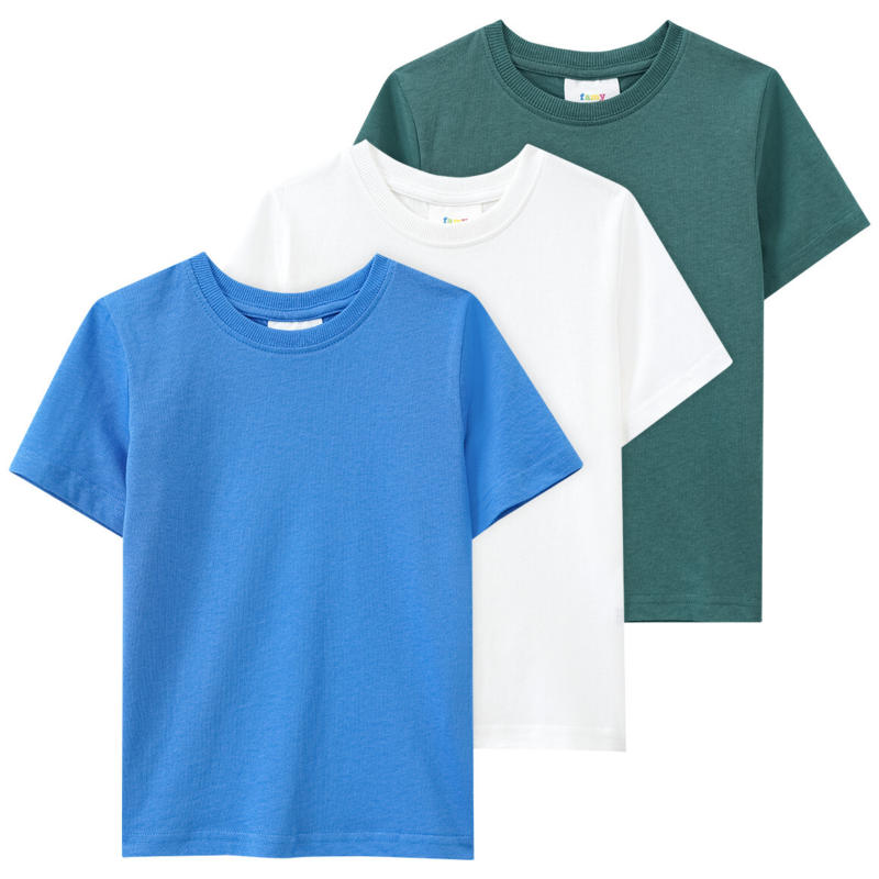 3 Jungen T-Shirts unifarben (Nur online)