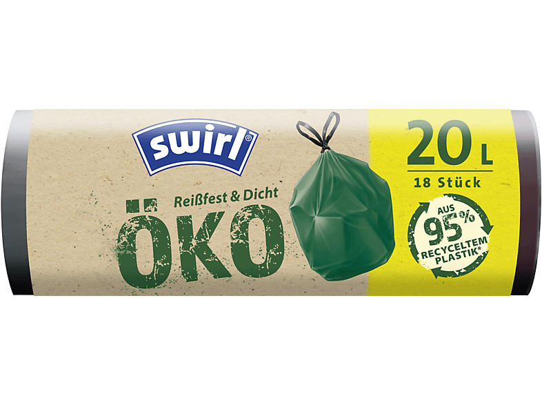 Swirl Müllbeutel 20l Öko mit Zugband