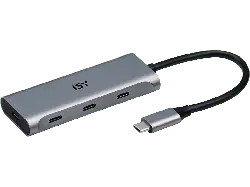 ISY Adapter IHU-5600 USB Typ-C auf 3x 3.1 Hub Silber