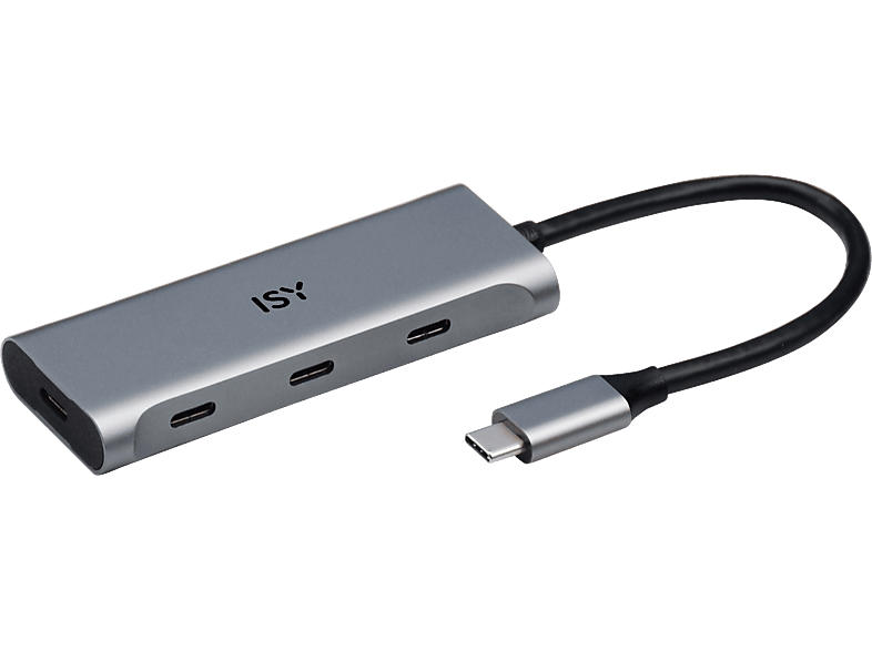 ISY Adapter IHU-5600 USB Typ-C auf 3x 3.1 Hub Silber