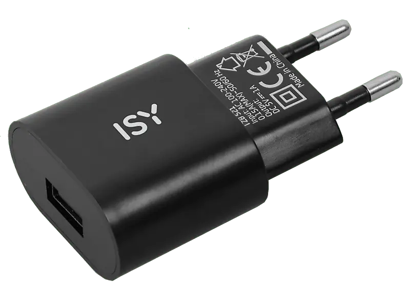 ISY IZB-521 Ladeger&auml;t, USB-A, Schwarz