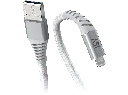 ISY Schnelllade-/Datenkabel ICN-5000-WT-AL, USB-A, Lightning, 2 Meter, Weiß