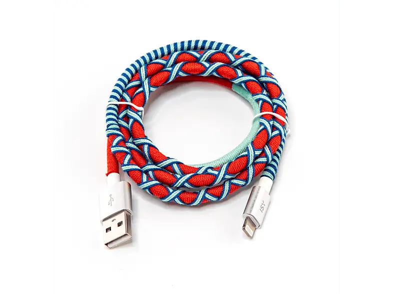 ISY Datenkabel Lightning, 1 Meter, Mehrfarbig (IUC-4100-RB-L)