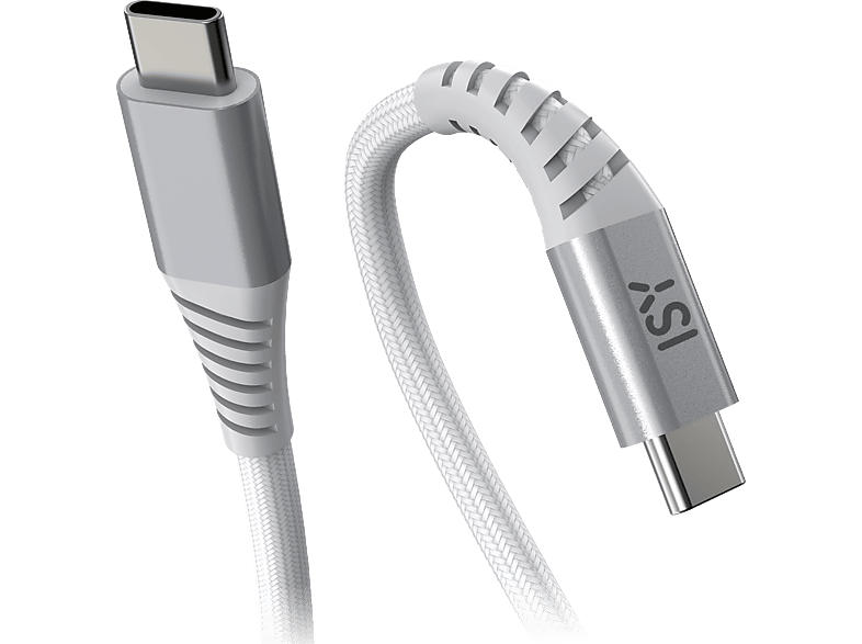 ISY Schnelllade-/Datenkabel ICN-5000-WT-CC, 5Gbps, USB-C, 2 Meter, Weiß