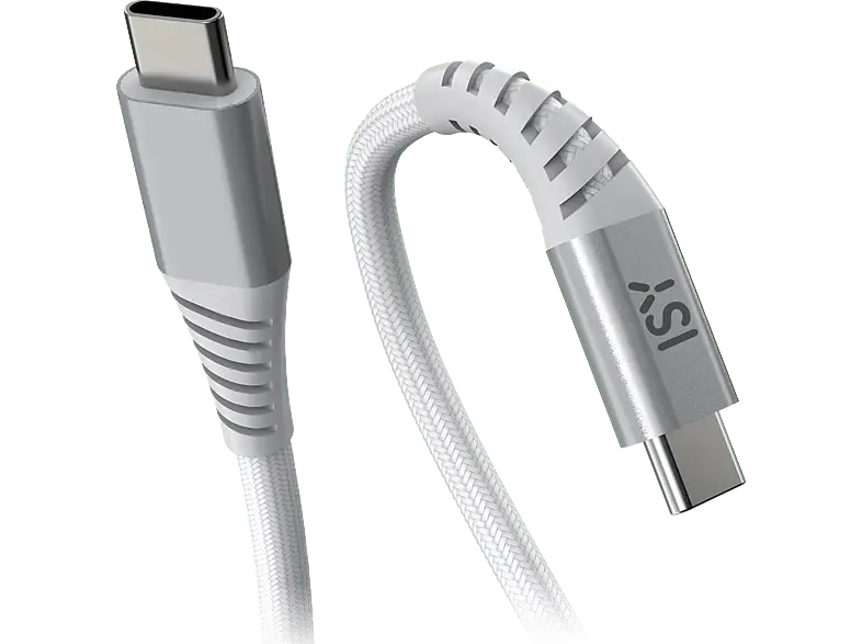 ISY Schnelllade-/Datenkabel ICN-5000-WT-CC, 5Gbps, USB-C, 2 Meter, Wei&szlig;