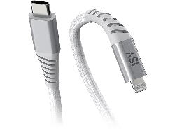 ISY Schnelllade-/Datenkabel ICN-5000-WT-CL, USB-C, Lightning, 2 Meter, Weiß