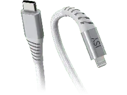 ISY Schnelllade-/Datenkabel ICN-5000-WT-CL, USB-C, Lightning, 2 Meter, Weiß