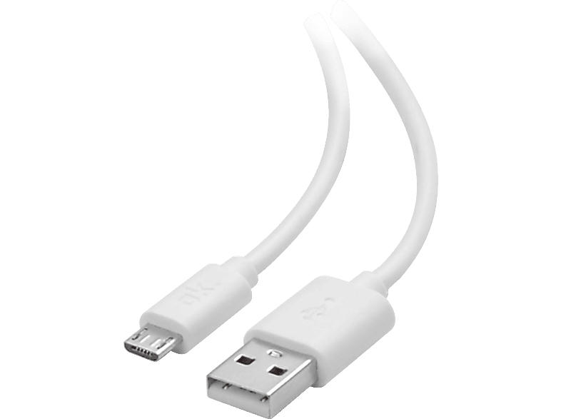 ok. 3er-Pack Micro-USB Kabel 2m/1m/0.6m, Weiß